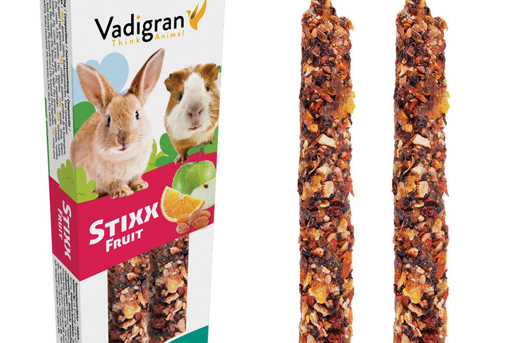 STIXX – STICKS COM FRUTOS PARA COELHOS E PORQUINHOS DA ÍNDIA