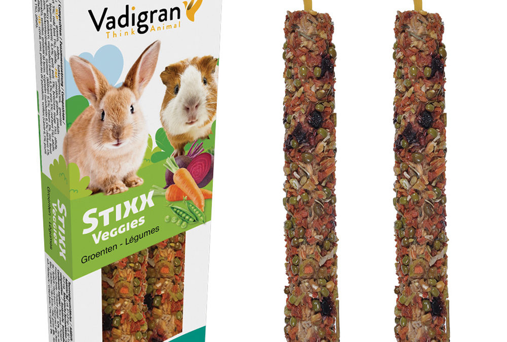 STIXX – STICKS COM VEGETAIS PARA COELHOS E PORQUINHOS DA ÍNDIA