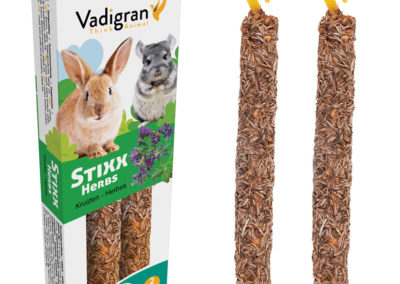 STIXX – STICKS COM ERVAS PARA COELHOS E CHINCHILLAS