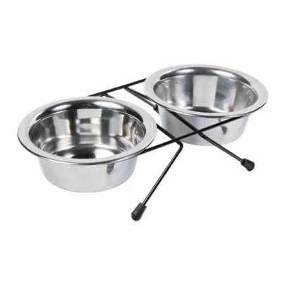 Suporte Duplo em Inox c/ 2 Gamelas