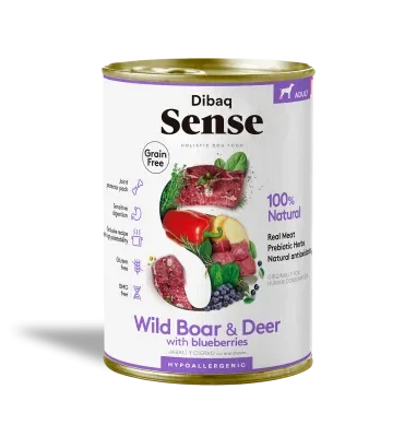 Dibaq Sense Dog GF 380gr - Wild (Veado e Javali)